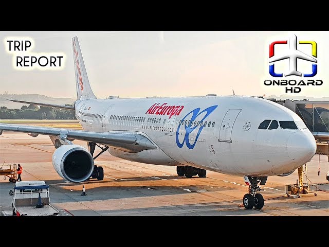 TRIP REPORT | Air Europa | Airbus A330 | PIZZA in the PLANE!! | Gran Canaria - Madrid