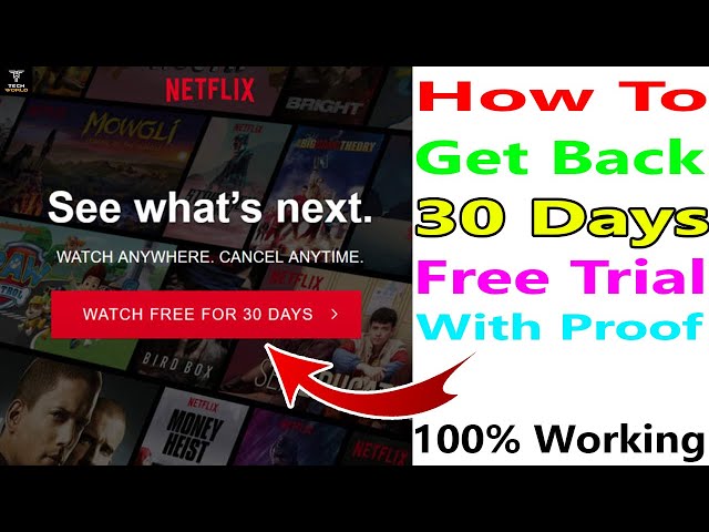 How To Get 30 Days Free Trial Option In Netflix | Get Back Watch Free For 30 Days Option