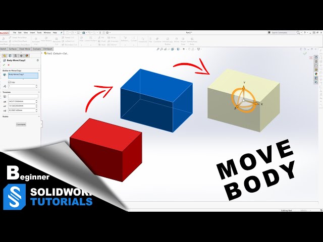 SolidWorks how to Move or Copy a part (body) under 5 minutes with Ryan