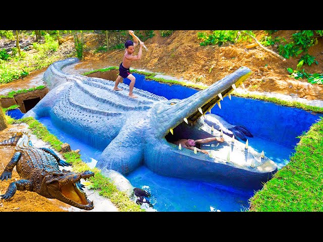 Top 3 Works Building Pool Water Slide Crocodile Secret Underground House
