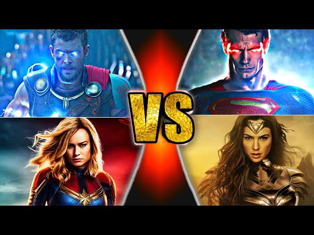 Thor & Captain Marvel Vs Superman & Wonder woman / IN HINDI / Komician