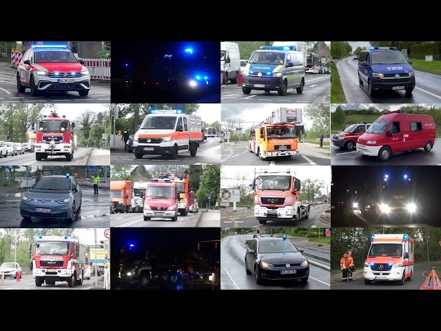 [GROßBRAND BRAUNSCHWEIG!] Einsatzfahrten Feuerwehr, THW, Polizei, Rettungsdienst, Flughafenfeuerwehr