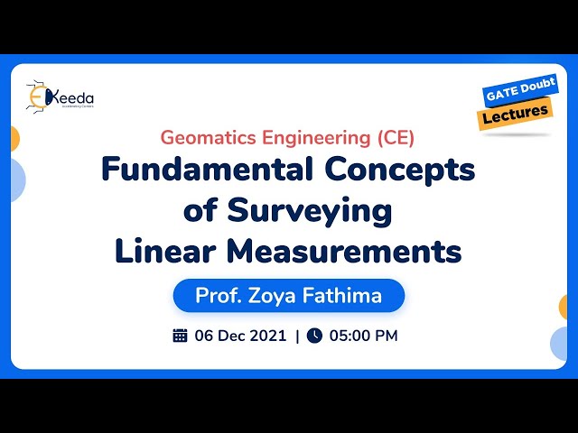 Geomatics Engineering - Fundamental Concepts of Surveying, Linear Measurements | 6 December | 5 PM
