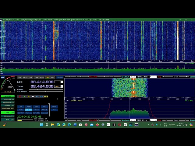SVO Olympia Radio Greece 8424 kHz CW Channel Marker With comments