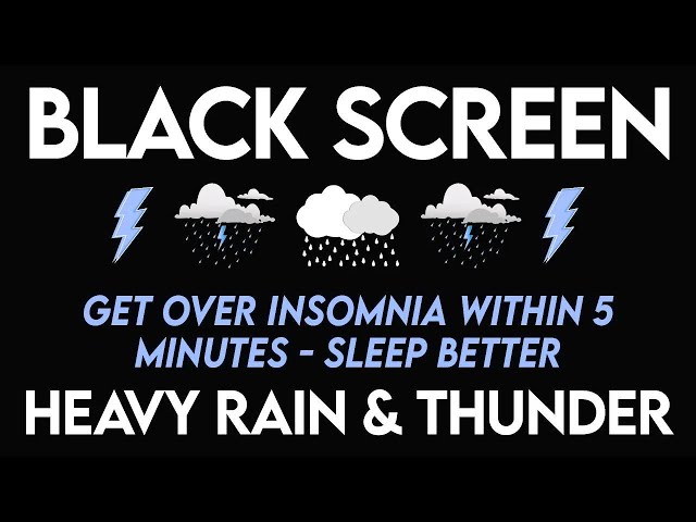 Get over INSOMNIA with Thunder & Rain Sounds 💤 Fast Asleep, Rain For Relax, Beat Stress & Insomnia