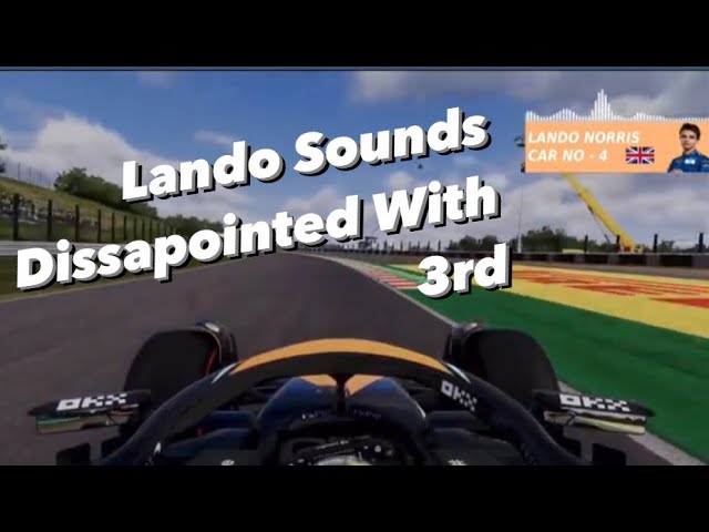 Lando Norris Mclaren team Radio after P3 in Japanese Qualifying - F123 Game Footage