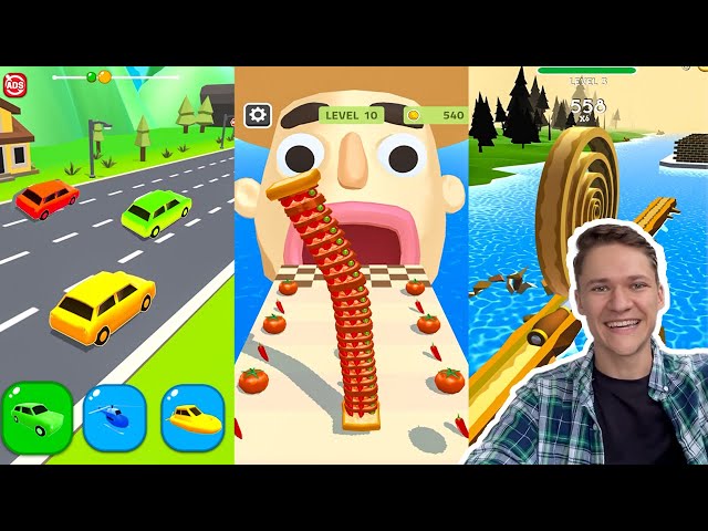 Sandwich runner, Shape Runner, Spiral Roll - Mobile Android Games Gameplay