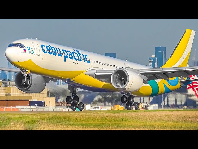 30 POWERFUL TAKEOFFS and LANDINGS from UP CLOSE | Melbourne Airport Plane Spotting [YMML/MEL]