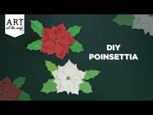 DIY Poinsettia Paper Flowers | DIY Poinsettia Christmas Paper Flowers | DIY Poinsettia | @VENTUNOART