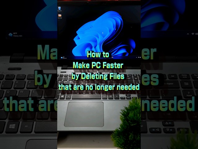How To Make PC Faster by Deleting Files that are No Longer Needed 💻 #youtubeshorts #shorts
