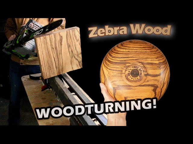 Woodturning Zebrawood Platter - How it's made!