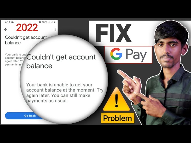Solve Couldn't get account balance in google pay Your bank is unable to get your account Bal. 2024