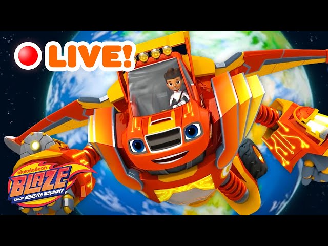 🔴LIVE: Blaze Earth Day & Outer Space Rescues! 🪐 | Blaze and the Monster Machines