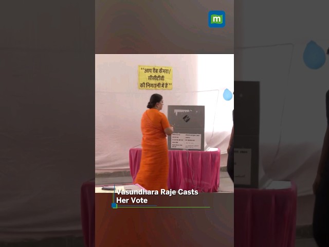 Vasundhara Raje Casts Her Vote #vasundhararaje #vote #loksabhaelection2024