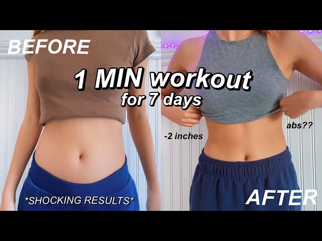 smaller waist in a week?? i did a 1 MINUTE exercise for 7 days (shocking results)