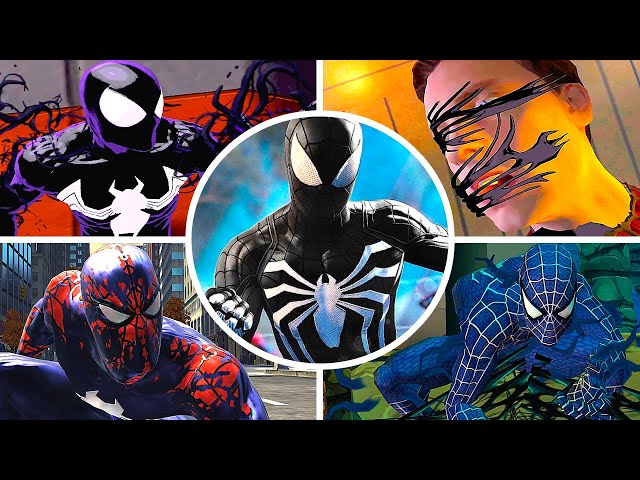 Evolution of Symbiote Taking Over Peter Parker in Spider-Man Games 2005 - 2022