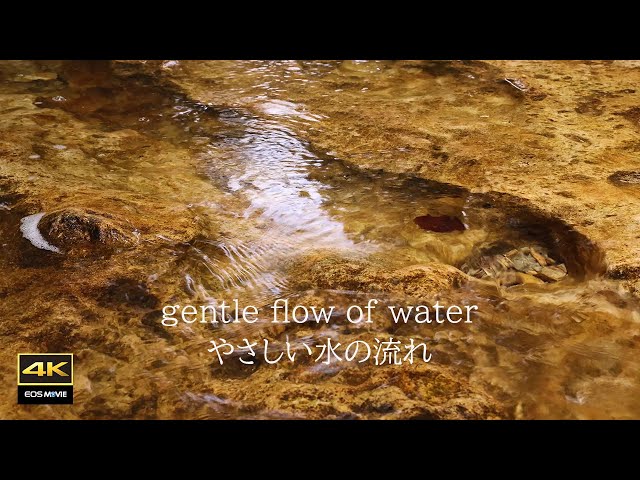 4K + Natural environmental sounds  / Enjoy the clear and gentle flow and sound of water