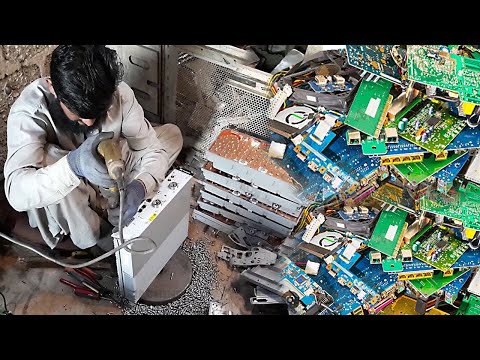 Unique Way To Recover Pure 24K Gold And White Gold From Electronics Scrap