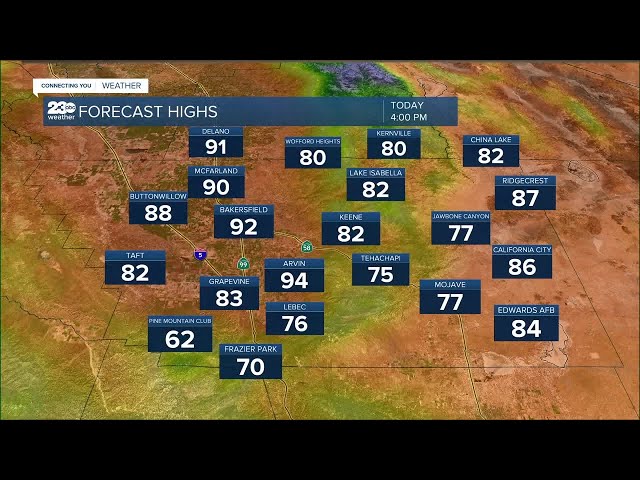 23ABC Weather for Tuesday, June 13, 2023