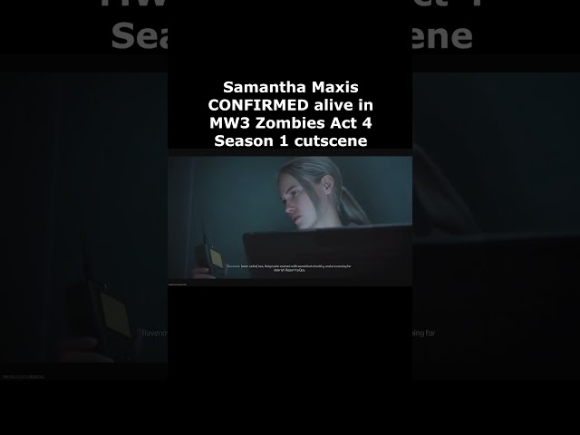 Samantha Maxis STILL alive confirmed MW3 Zombies Season 1 Cutscene ACT 4 (Modern Warfare 3 Zombies)