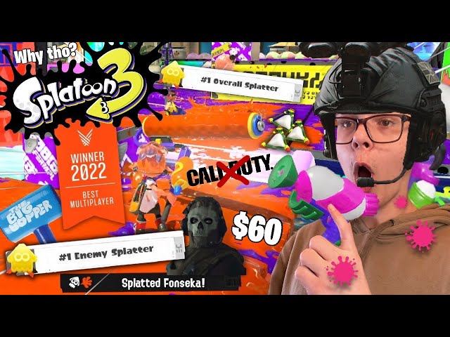Call of Duty "Pro" Plays SPLATOON 3… (Funny Moments)