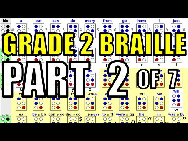 Grade 2 Braille [2/7] - Numbers, Capital Letters and Italics