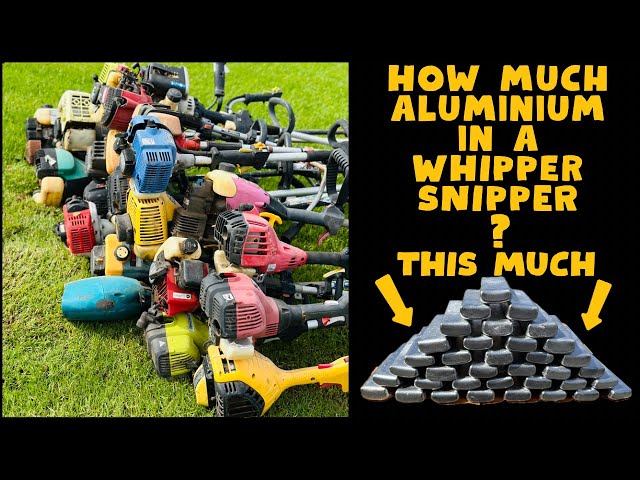Free Aluminium From Whipper Snippers - Real Motor Melting - Metal Melting ASMR - BigStackD Bulk Melt