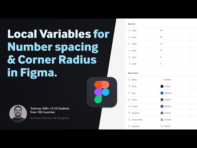 Use Number local Variables in Figma - Spacing Corner Radius and more