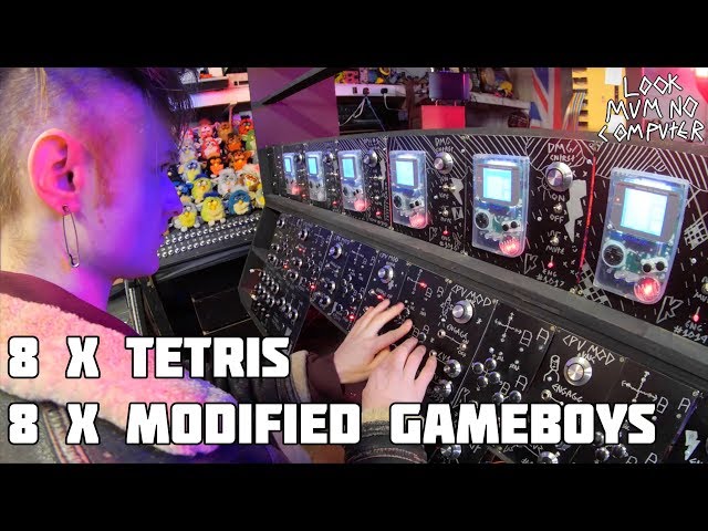 Playing Tetris 8 Times At The Same Time On Gameboy Mega Machine
