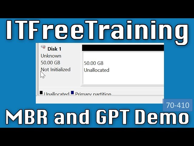 MBR and GPT demonstration on Windows
