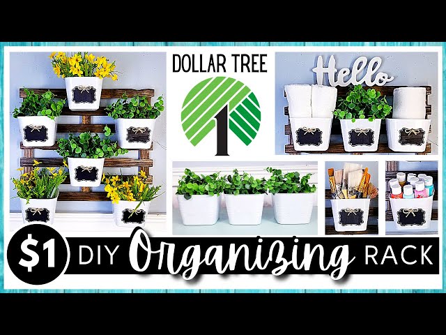 *NEW* DOLLAR TREE DIY Organization Rack with Removable Bins | Bath Crafts Herb Garden | Home Decor