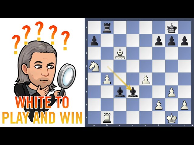 Tactical cascade - Chess puzzle of the week - White  to play and win #shorts