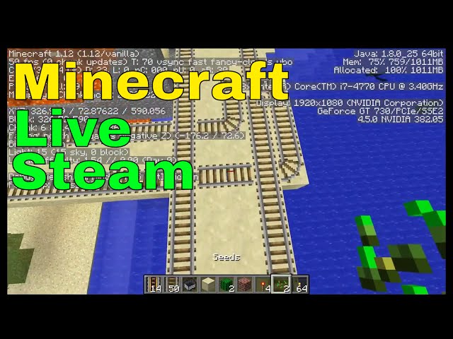 Minecraft 1.12 Planning Railroads for a City in Creative Mode Part 2