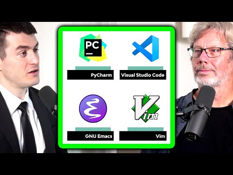 Best Python IDE: Vim, Emacs, PyCharm, or Visual Studio Code? | Guido van Rossum and Lex Fridman