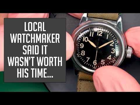 My Friend's Gorgeous WWII Military Watch Won't Run, I Try to Restore It!