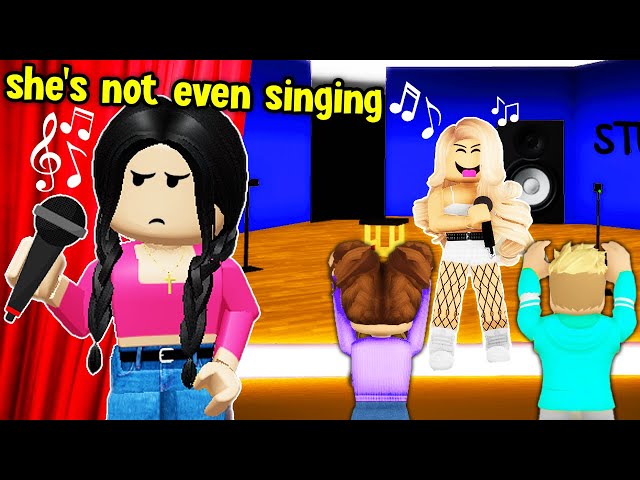 I Let My SISTER Sing With My VOICE Because She's PRETTY in Roblox BROOKHAVEN RP!!