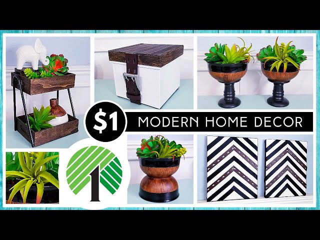 NEW DOLLAR TREE DIY MODERN & BOHO Style HOME DECOR | Clean & Natural High End Look With $1 Items