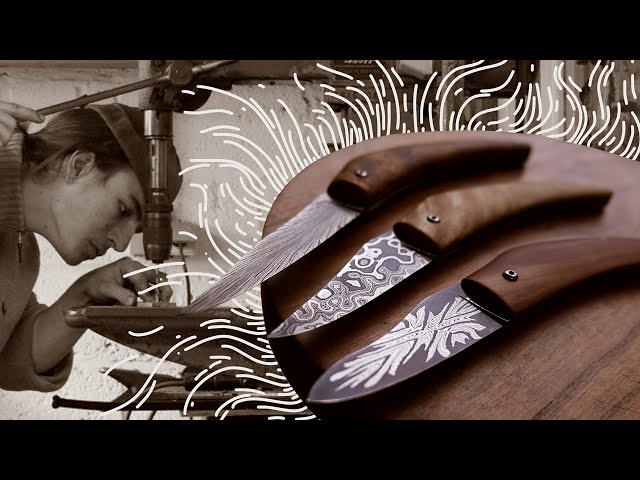 Damascus Pocket Knives by Floris Postmes - Knifemaking Documentation