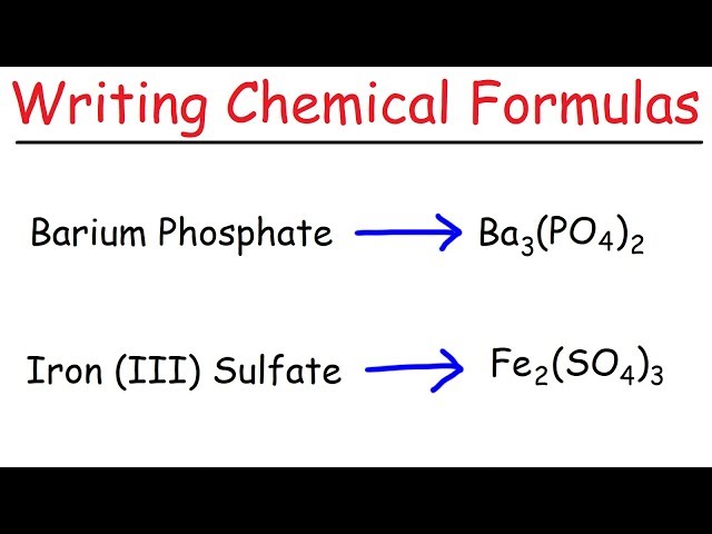 Writing Chemical Formulas For Ionic Compounds