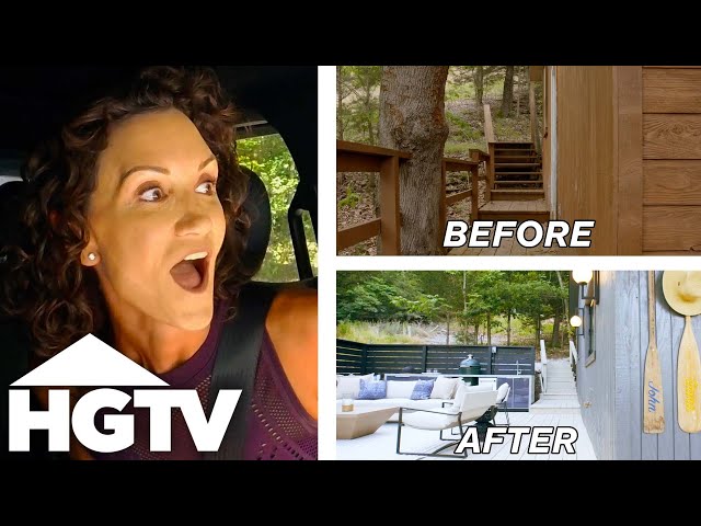 Secluded Lake House Adds "Amazing" Deck | Fixer to Fabulous | HGTV