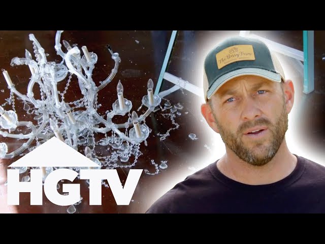 Dave SMASHES Homeowners' Crystal Chandelier! | Fixer to Fabulous