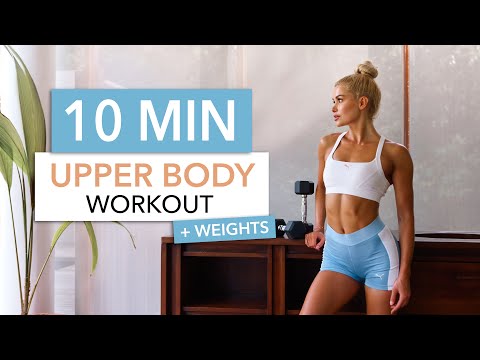 10 MIN UPPER BODY + WEIGHTS - Alternative: Big Bottles / for back, chest, arms & shoulders