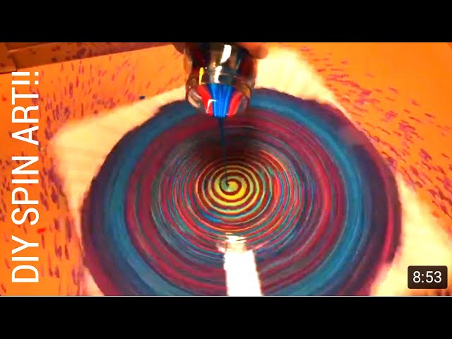 Fluid Painting Tutorial for Beginners!! How to Make a Fluid Spin Painting! Acrylic Pouring MUST SEE!