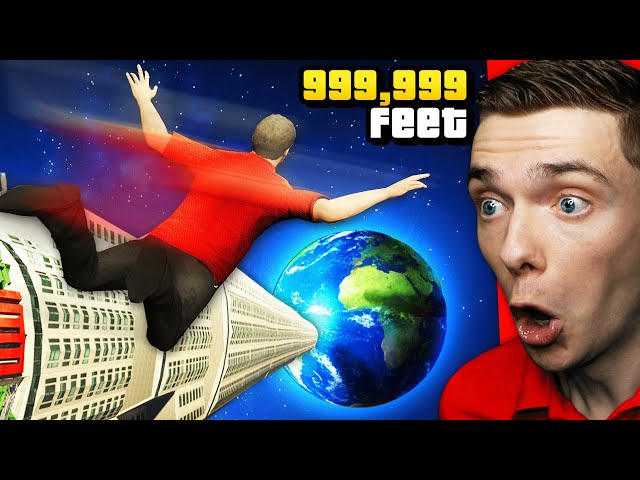 Jumping Off TALLEST BUILDING From SPACE In GTA 5 (Mods)