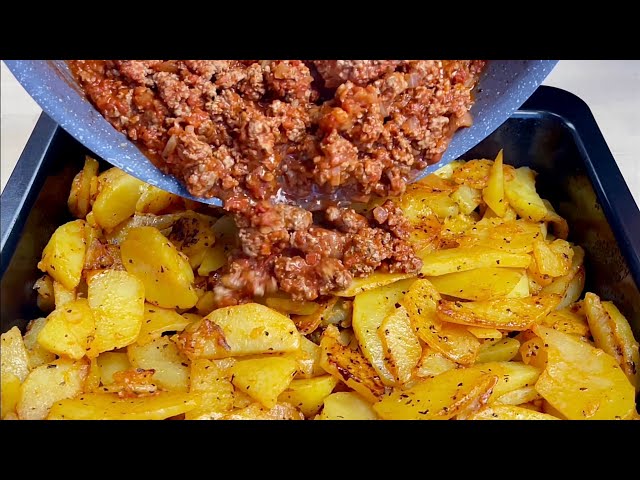 Simply pour the minced meat over the potatoes‼ ️ Delicious Easy Dinner # 138