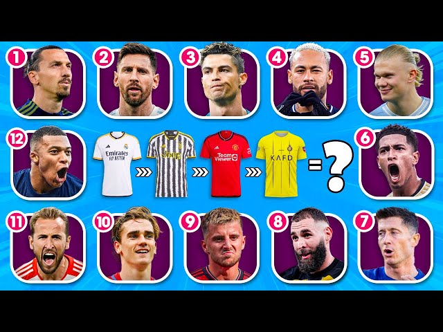 [50 Questions] Guess Football Player by JERSEY Shirt Transfer | Ronaldo, Messi | Tiny Football
