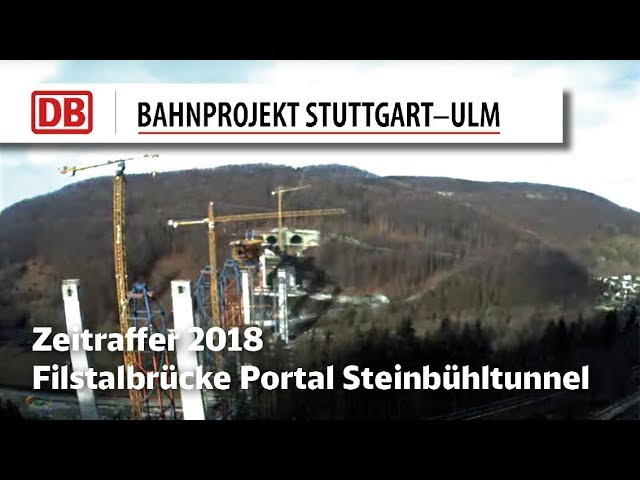 Filstalbrücke Portal Steinbühltunnel (Zeitrafferfilm 2018)