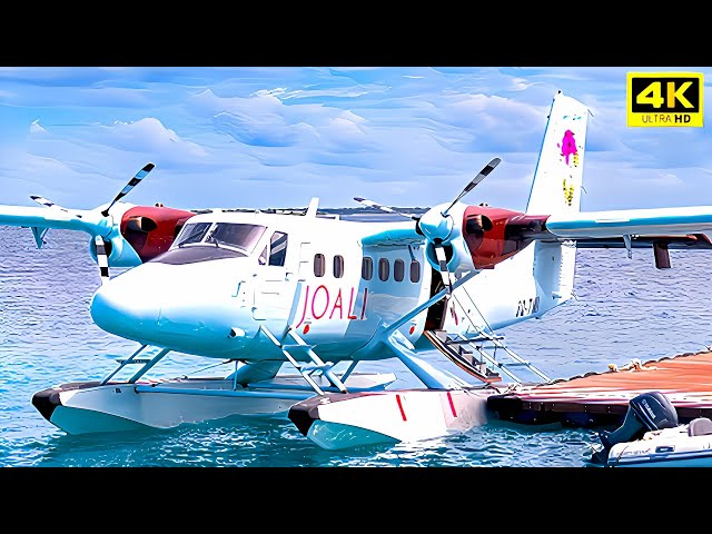 Maldives Seaplane Flight 4K, Luxury Resort "JOALI" Private Seaplane Transfer