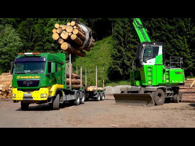 Im Einsatz: SENNEBOGEN 735 M-HD bei Pabst Holzindustrie
