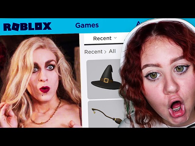MAKING SARAH SANDERSON FROM HOCUS POCUS A ROBLOX ACCOUNT!!